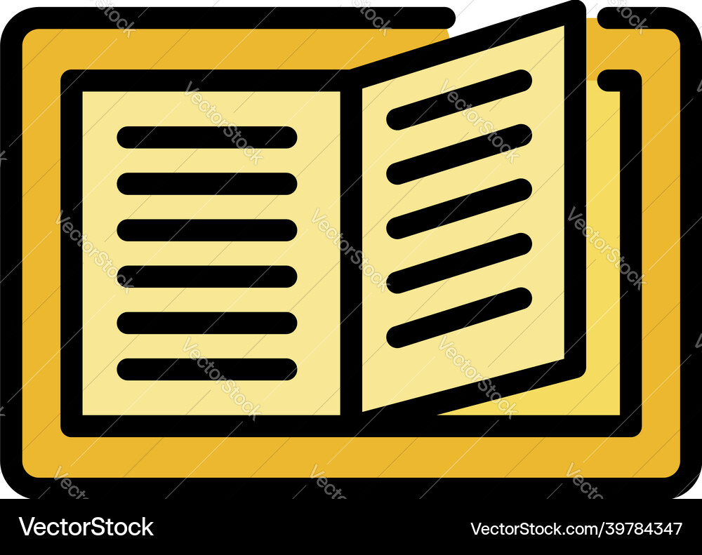 Flipping electronic book icon color outline Flipping electronic book icon color outline vector image