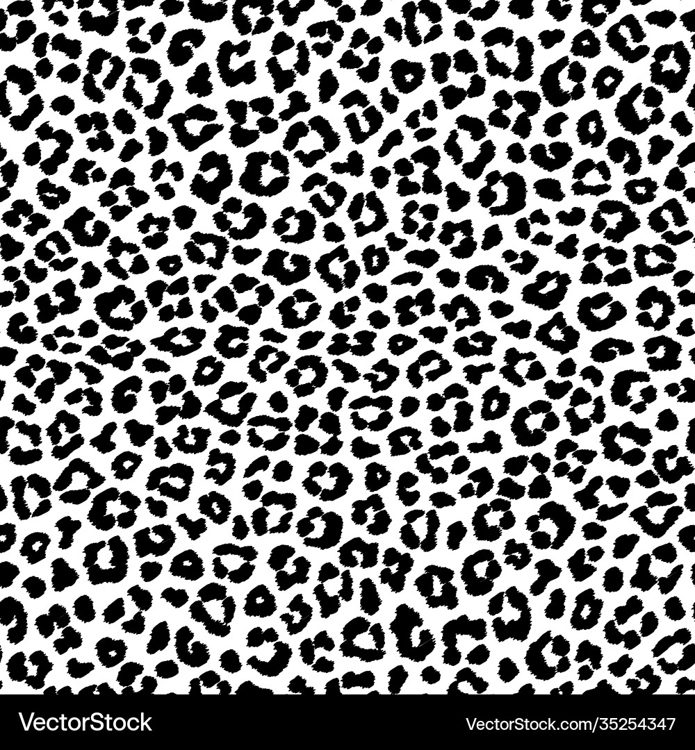 Irregular Leopard Print Seamless Pattern vector image