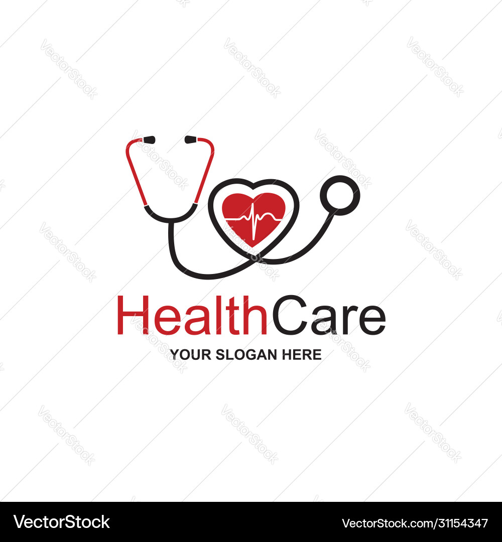 Medical Healthcare Icon with Stethoscope Vector Image