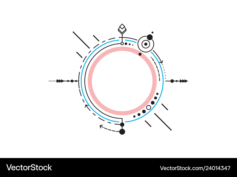 Minimalistic design lines frame for text Vector Image