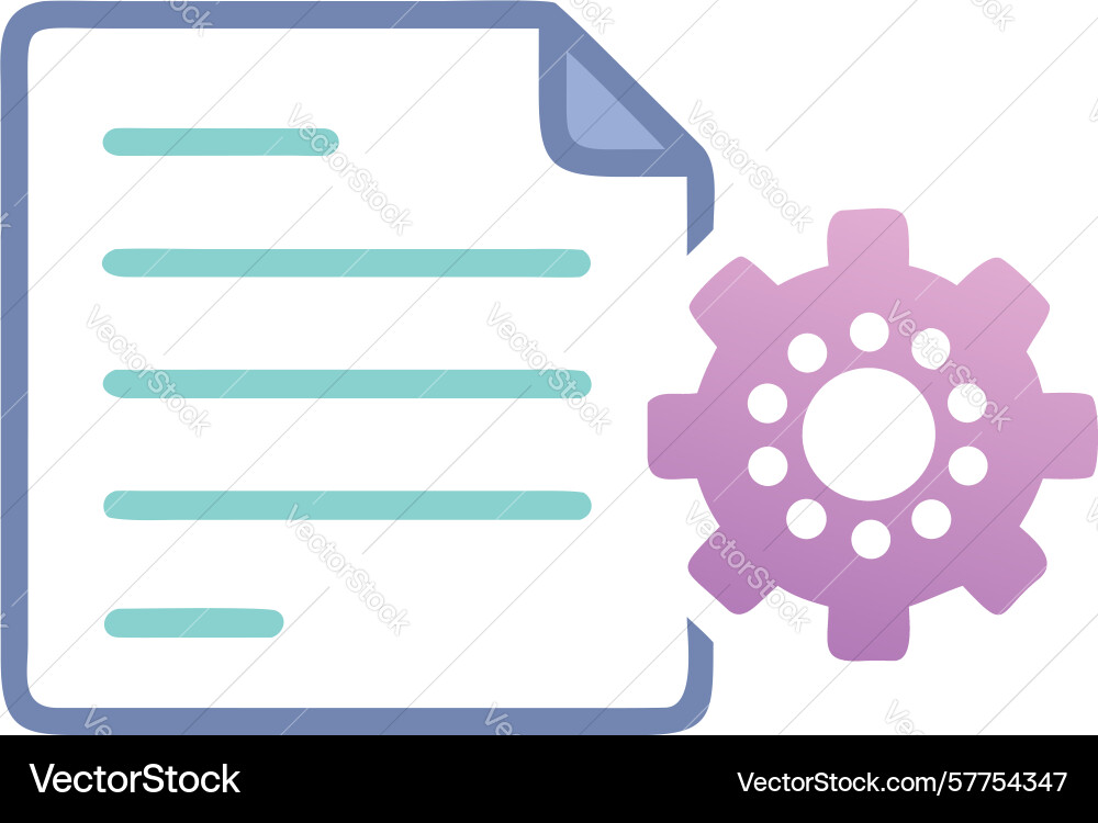 Process document icon workflow operational vector image