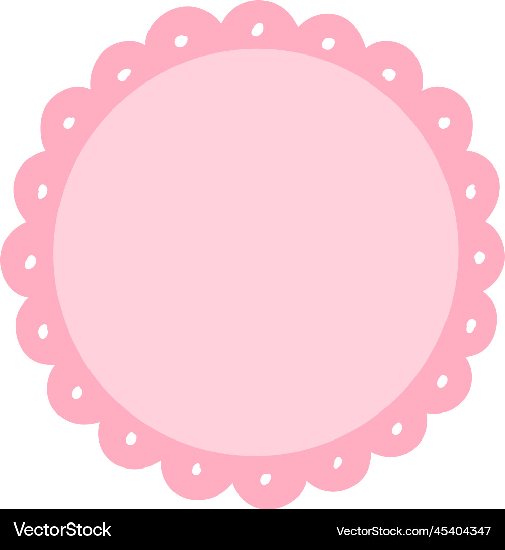 Scalloped edge circle frame badge simple label Scalloped edge circle frame badge simple label vector image