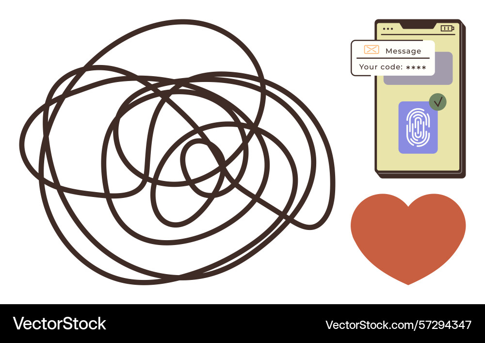 Security authentication concept with phone Security authentication concept with phone vector image