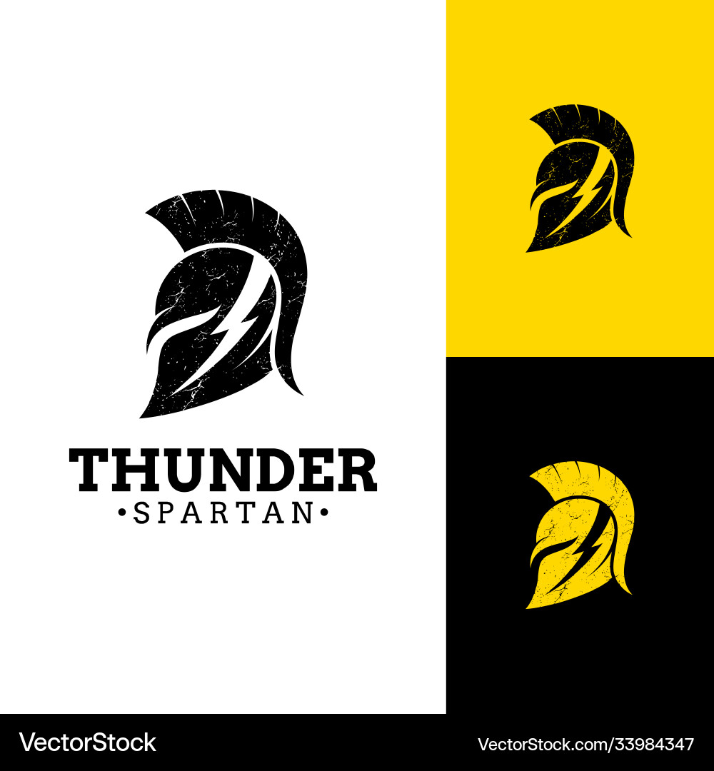 Spartan thunder logo template Spartan thunder logo template vector image