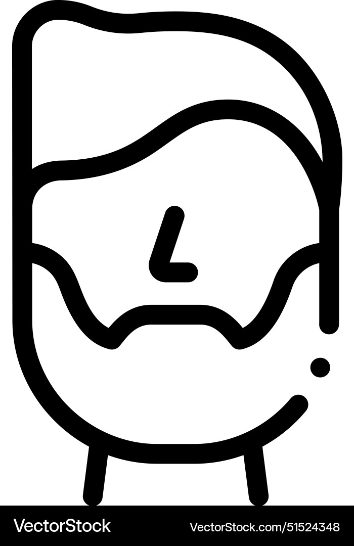 Beard icon thin linear style design isolated Beard icon thin linear style design isolated vector image