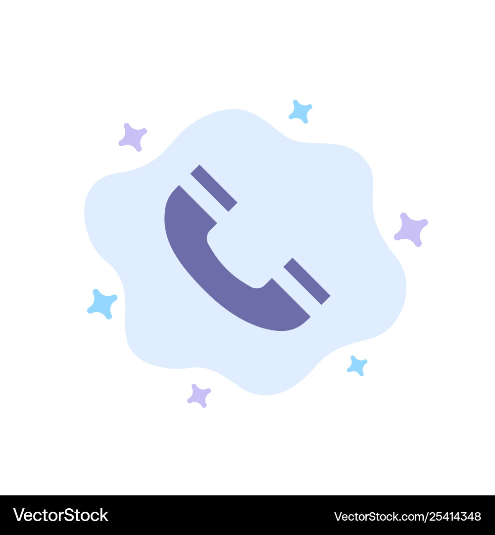 Call interface phone ui blue icon on abstract Call interface phone ui blue icon on abstract vector image