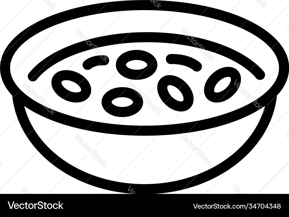 Chowder soup icon outline style Chowder soup icon outline style Vector Image