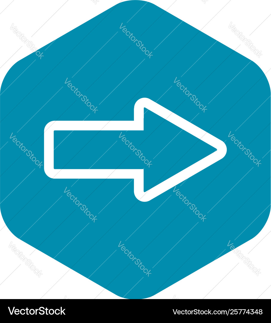 Cursor to right icon simple style Vector Image
