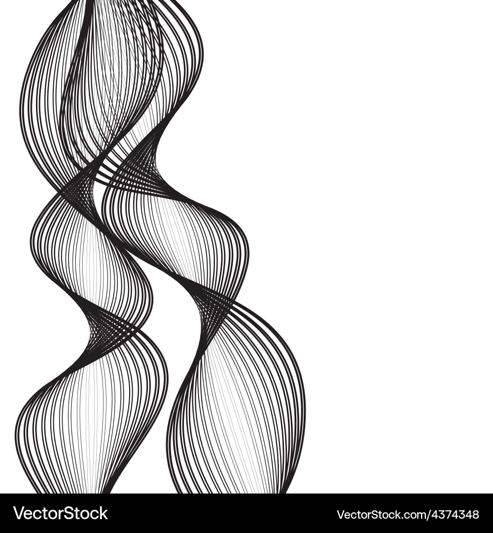 Dynamic Abstract Wave Pattern vector image