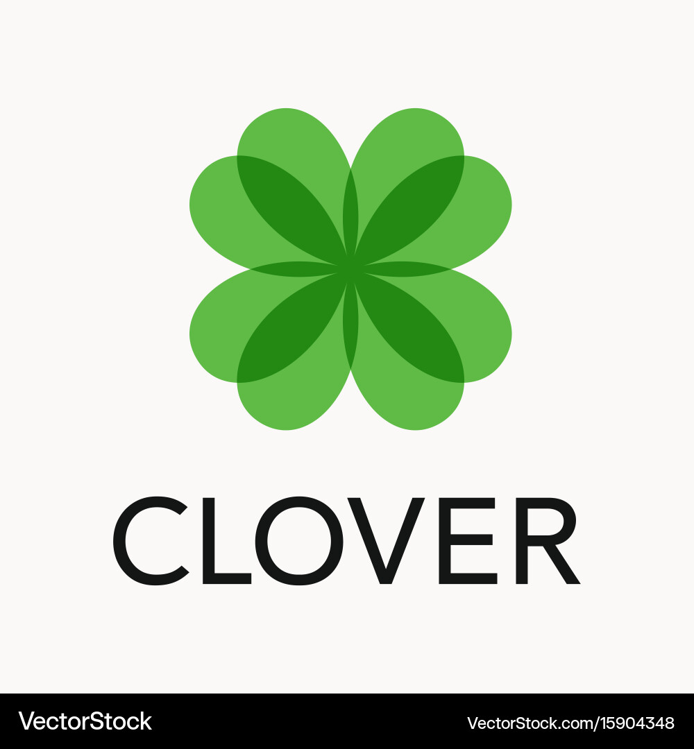 Clover logo Vector Images \u0026 Graphics for Commercial Use | VectorStock, image size:1000x1080