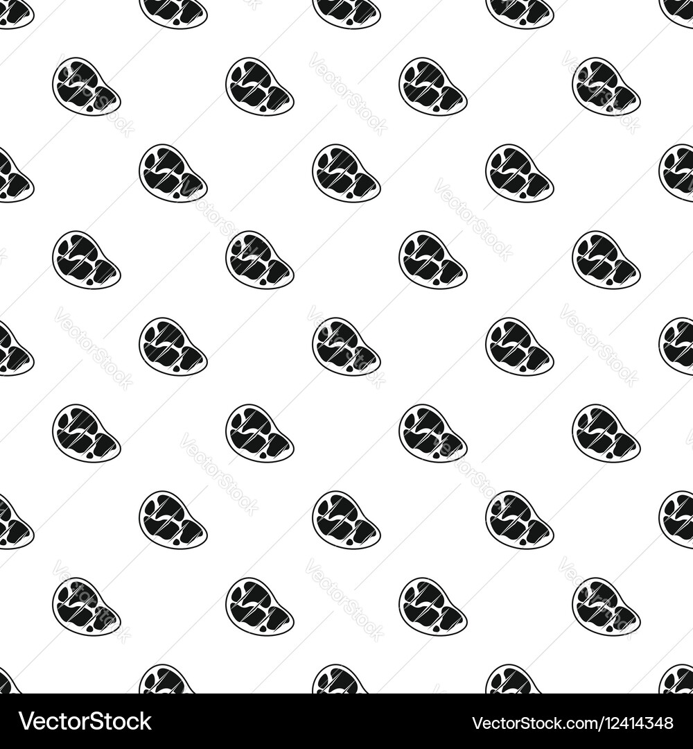 Fried steak pattern simple style vector image