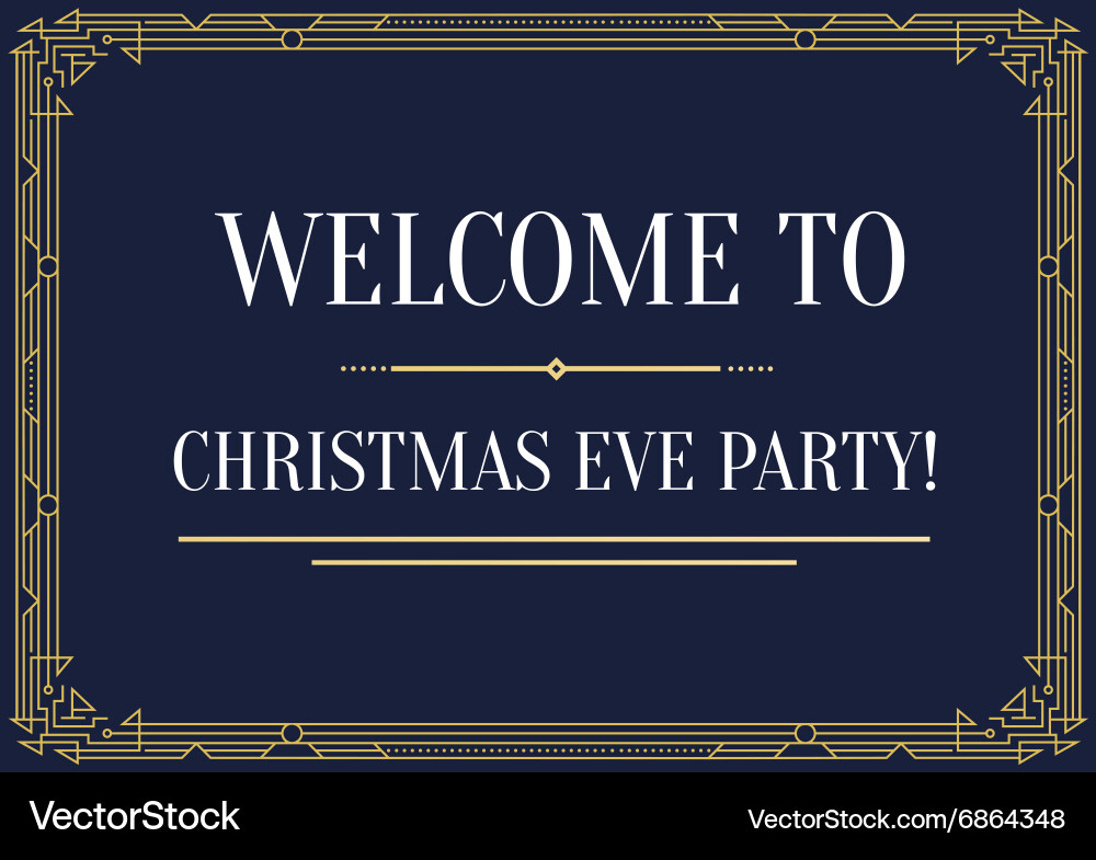 Gatsby style invitation in art deco or nouveau Vector Image