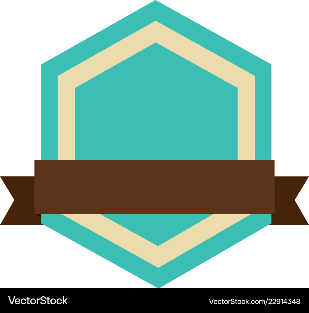 Label ribbon empty Vector Image