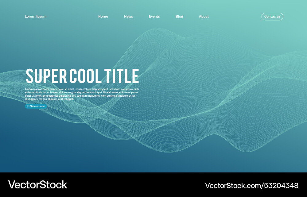 Landing page abstract design template for website Landing page abstract design template for website vector image