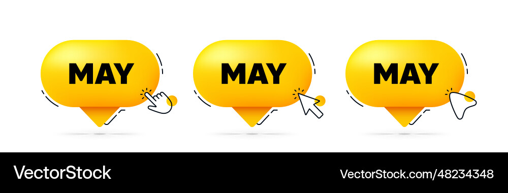 May month icon event schedule date click May month icon event schedule date click vector image