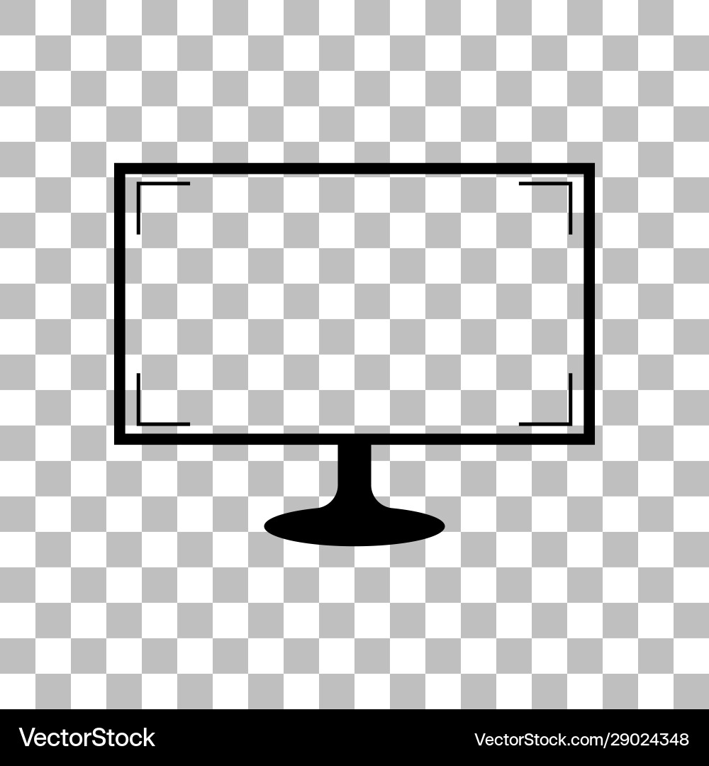 Printmonitor with a blank and isolated screen Vector Image
