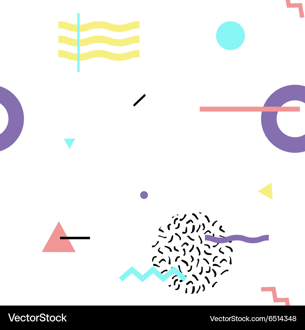 Retro Memphis Pattern Background vector image