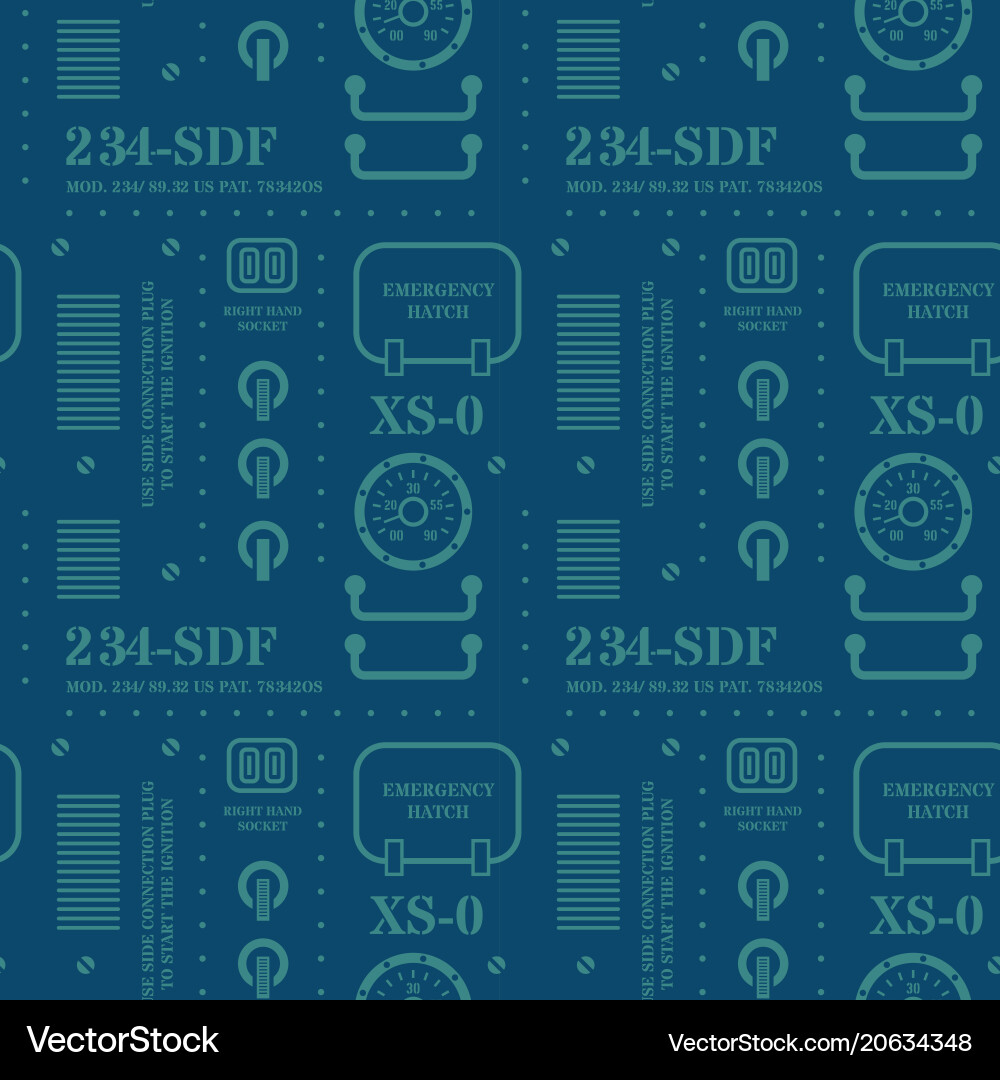 Robot machine metal pattern Vector Image