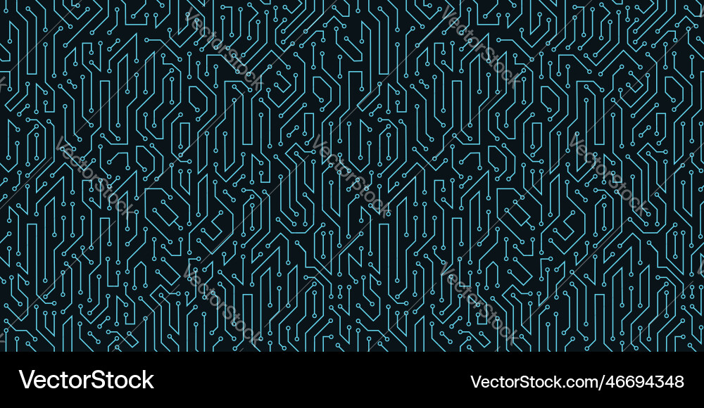 Seamless background with circuit board pattern Vector Image