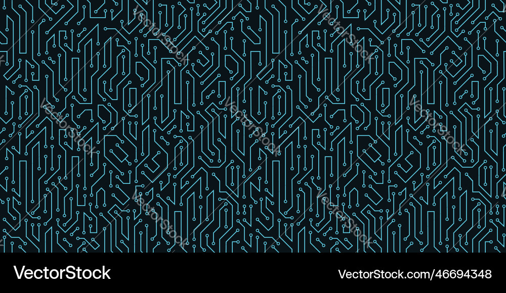 Seamless background with circuit board pattern vector image