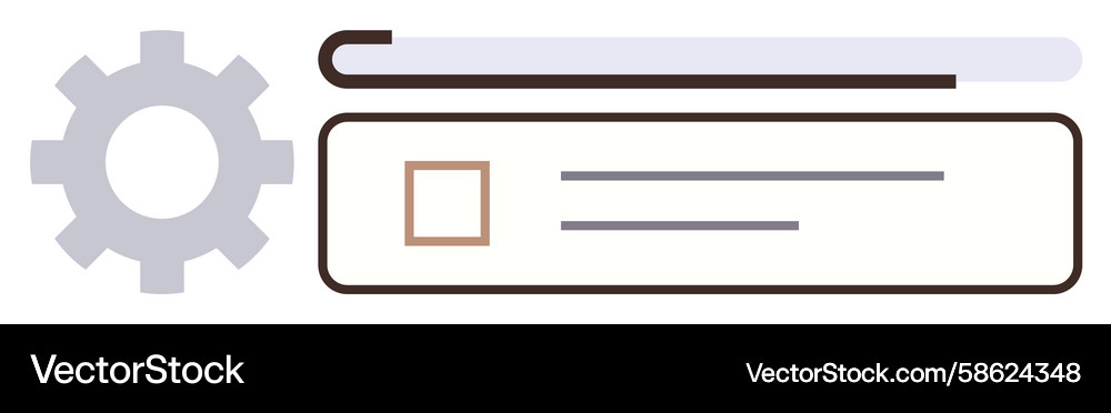 System Setup & Progress Indicator Vector Image
