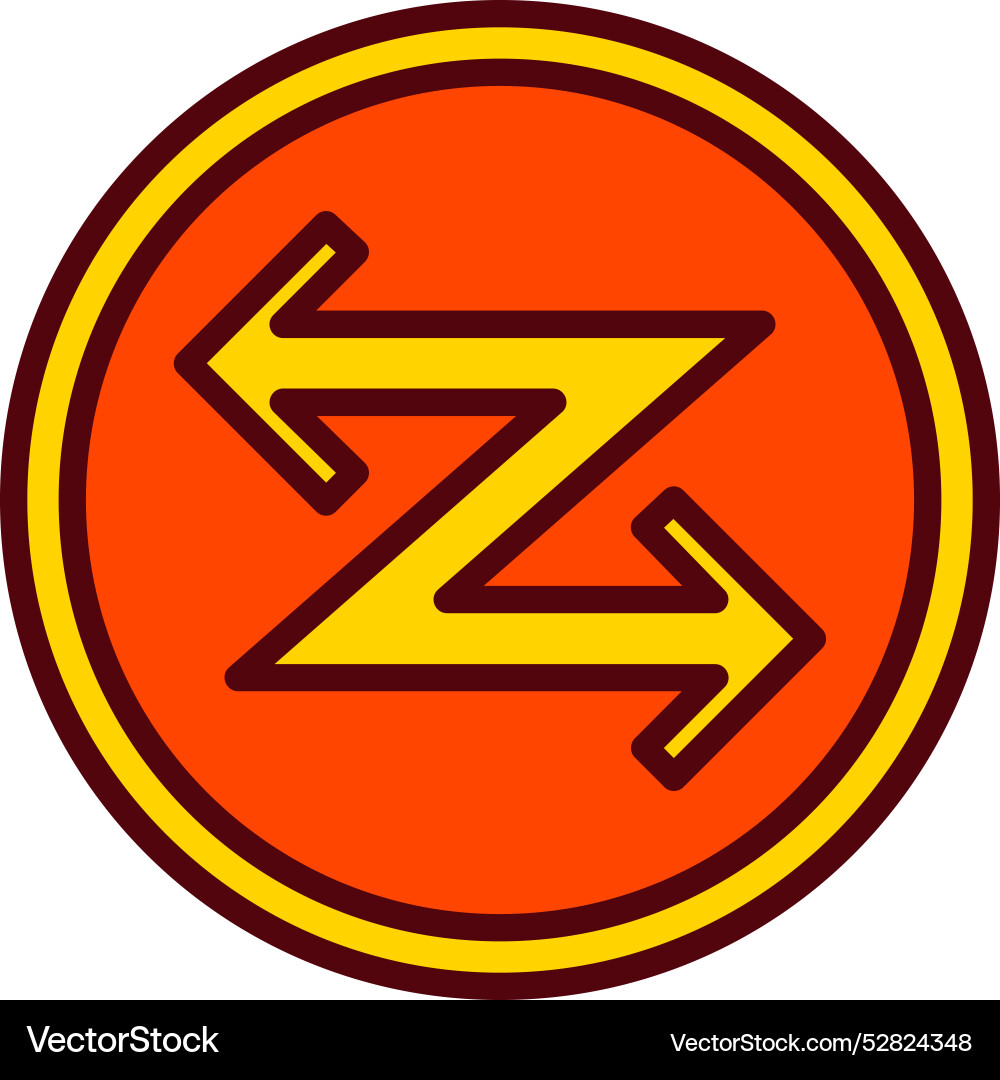 Zigzag arrow icon design Vector Image