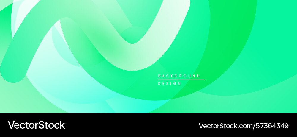 Abstract green layers create flowing dynamic vector image