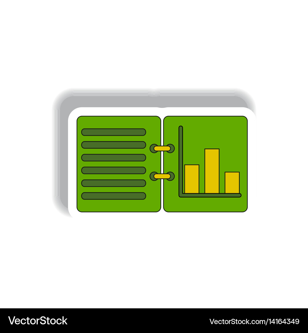 Bar graph statistic report vector image