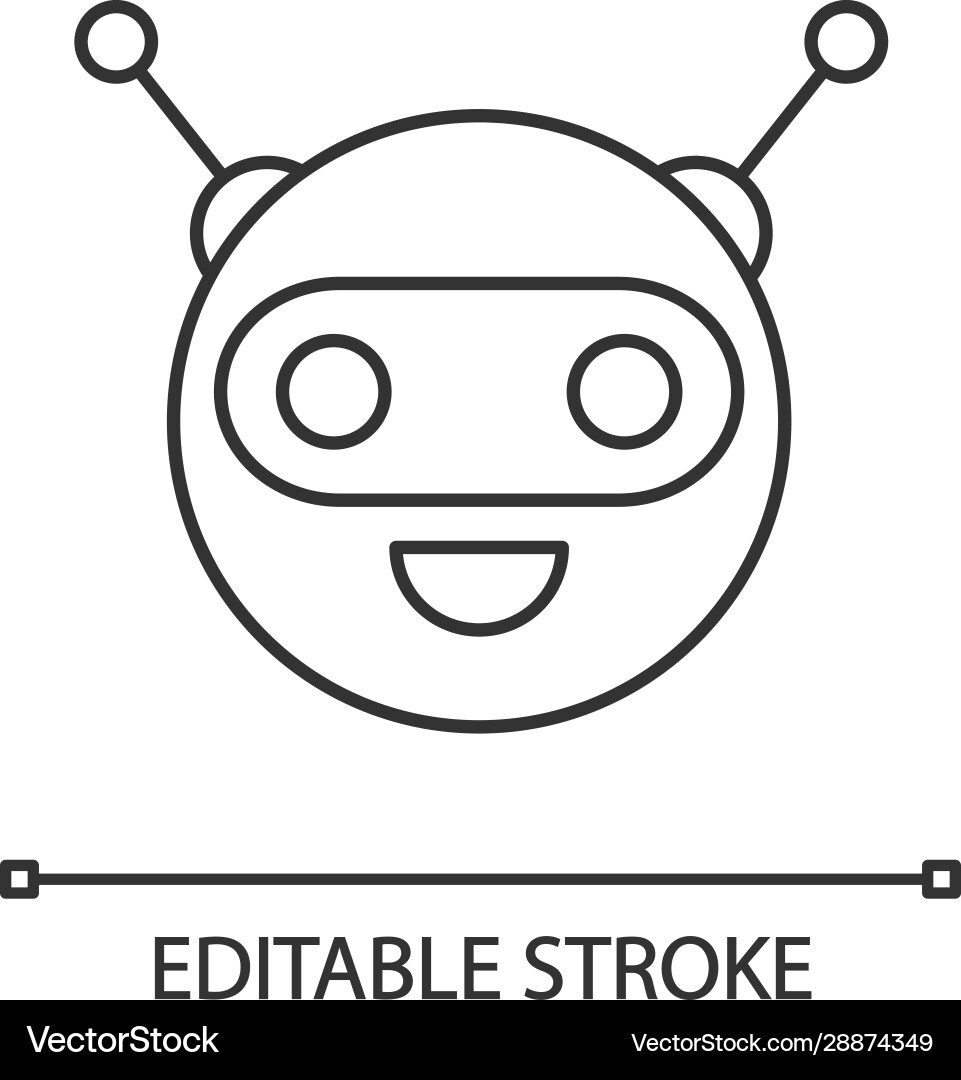 Chatbot linear icon Chatbot linear icon vector image