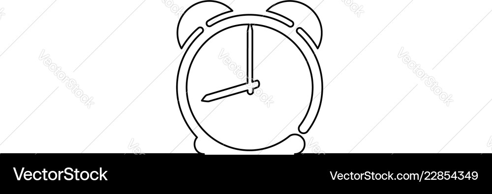 Continuous Clock Line Art vector image
