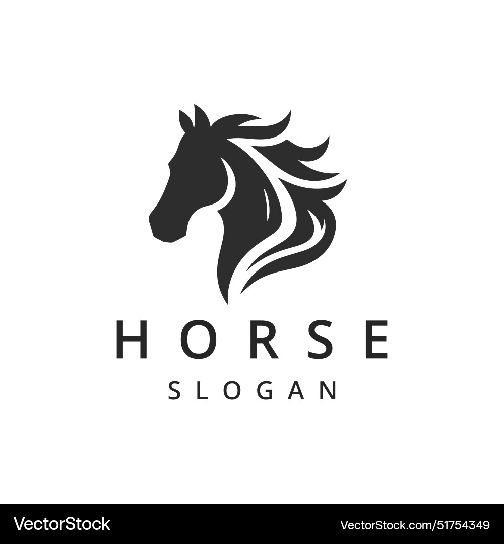 Elegant Horse Logo Template vector image