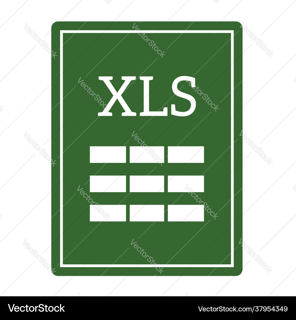 Excel file or xls icon format vector image