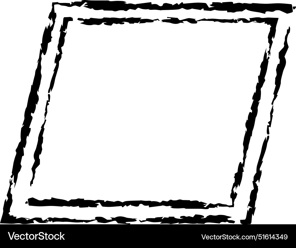 Frame parallelogram texture element outline Frame parallelogram texture element outline vector image