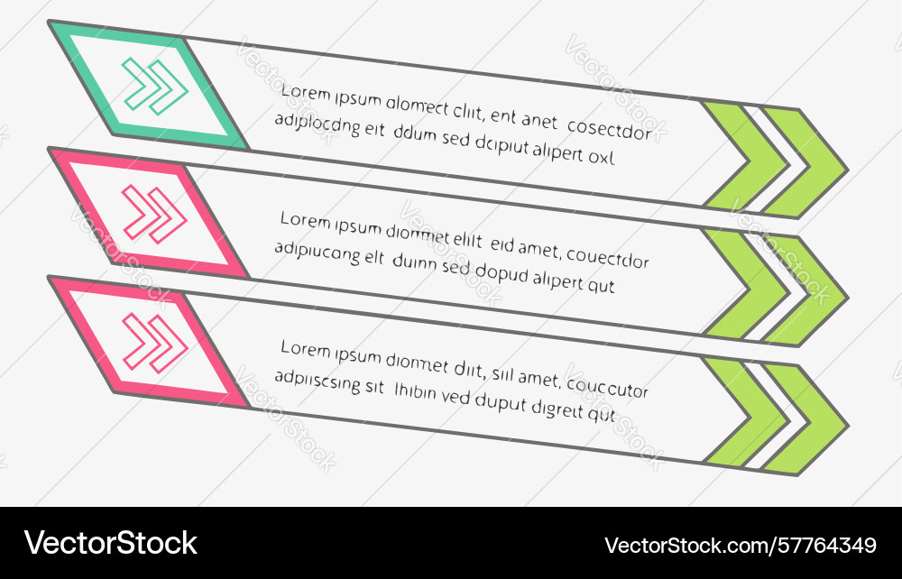 Gradient horizontal button tab ui elements vector image