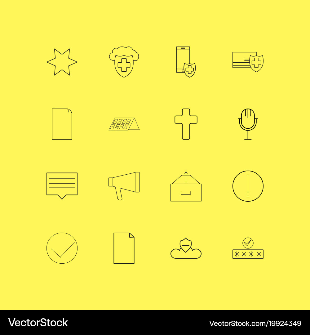 Internet of things linear icon set simple outline vector image