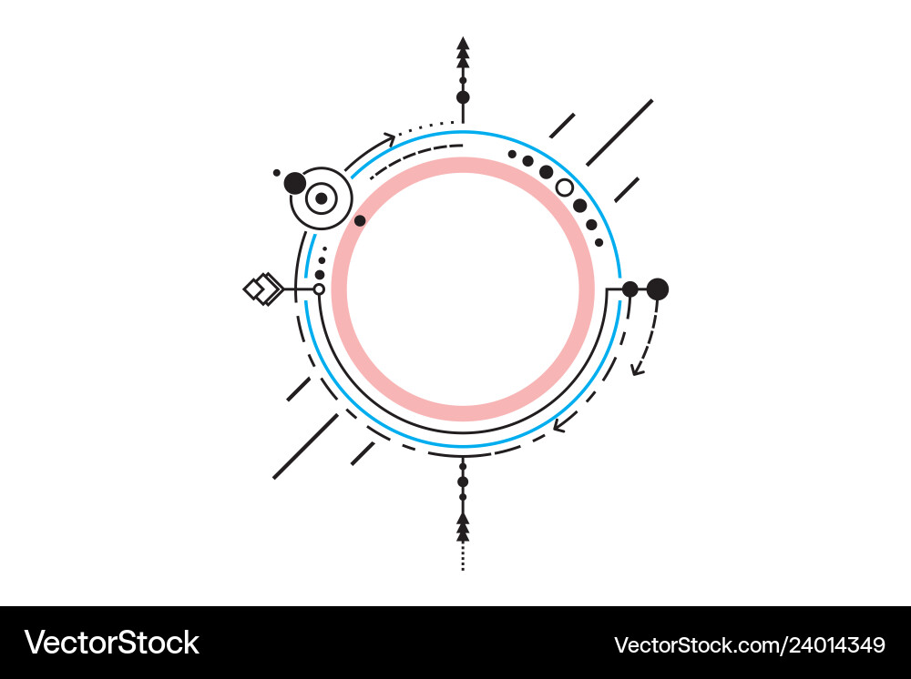 Minimalistic design lines frame for text vector image
