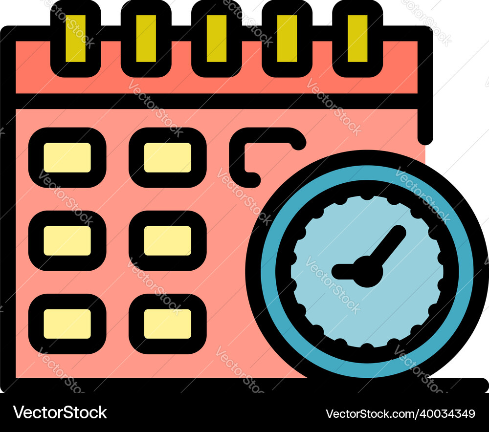 Operating system update calendar icon color Operating system update calendar icon color vector image