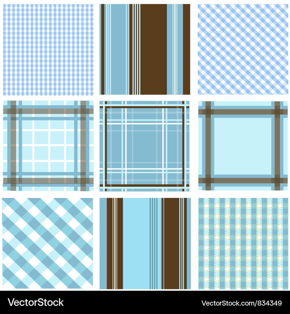 Plaid Pattern Collection Vector Image