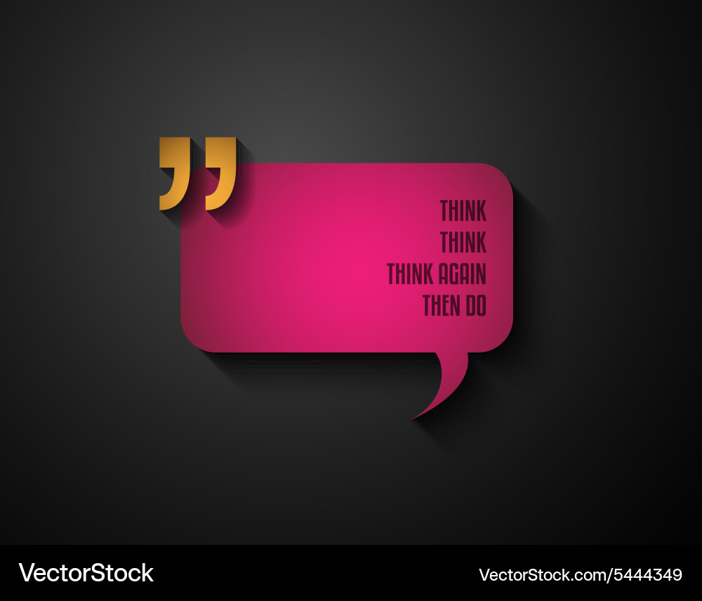 Quotation mark frame with flat style and space Vector Image