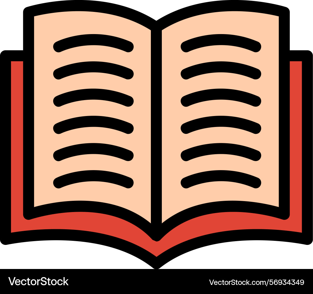 Reading event line filled style icon design Vector Image