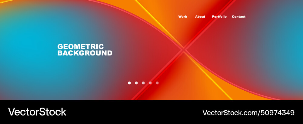 Round triangles and squares web site page template Round triangles and squares web site page template vector image