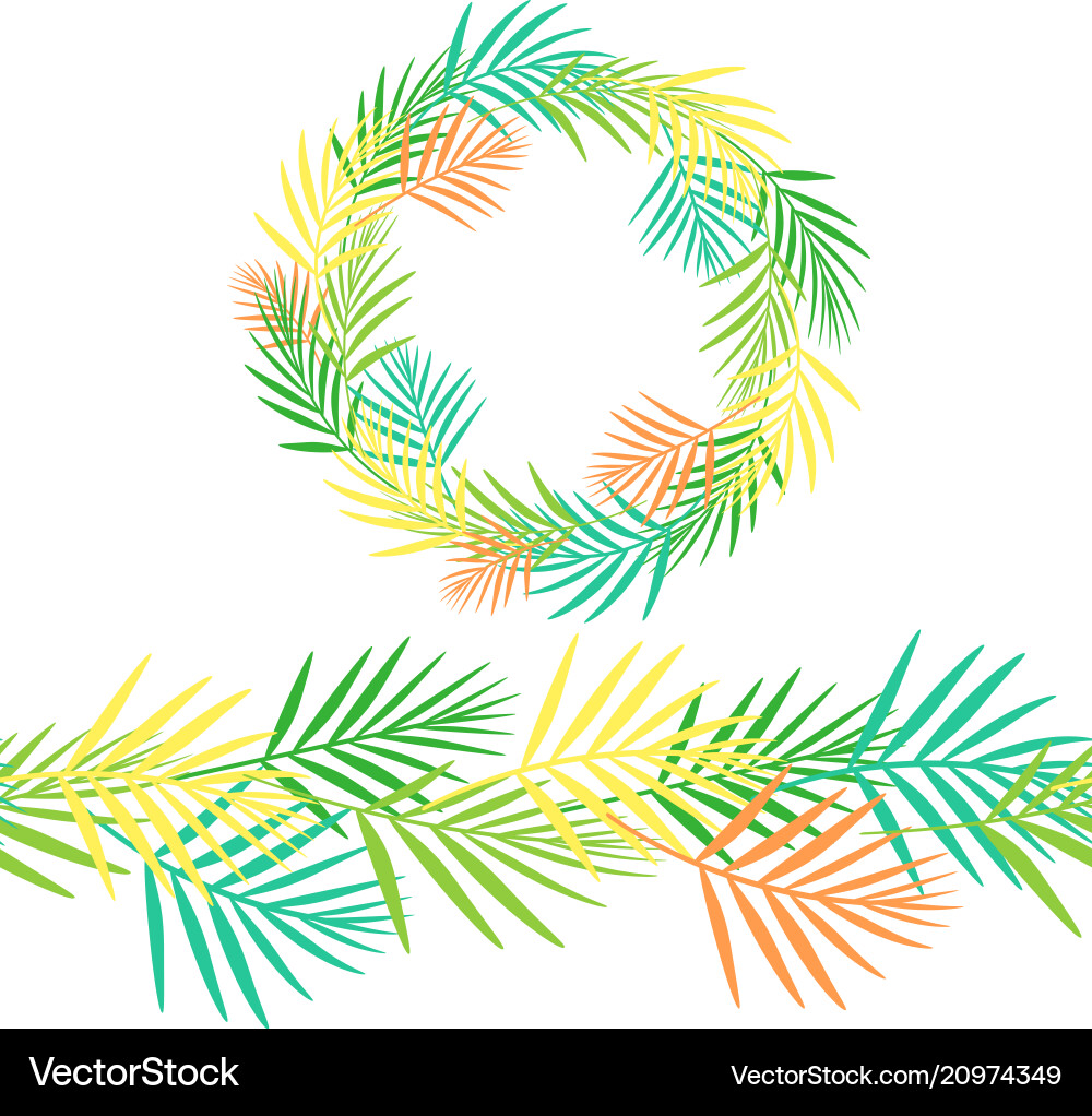 Seamless horizontal pattern of colorful abstract Seamless horizontal pattern of colorful abstract vector image