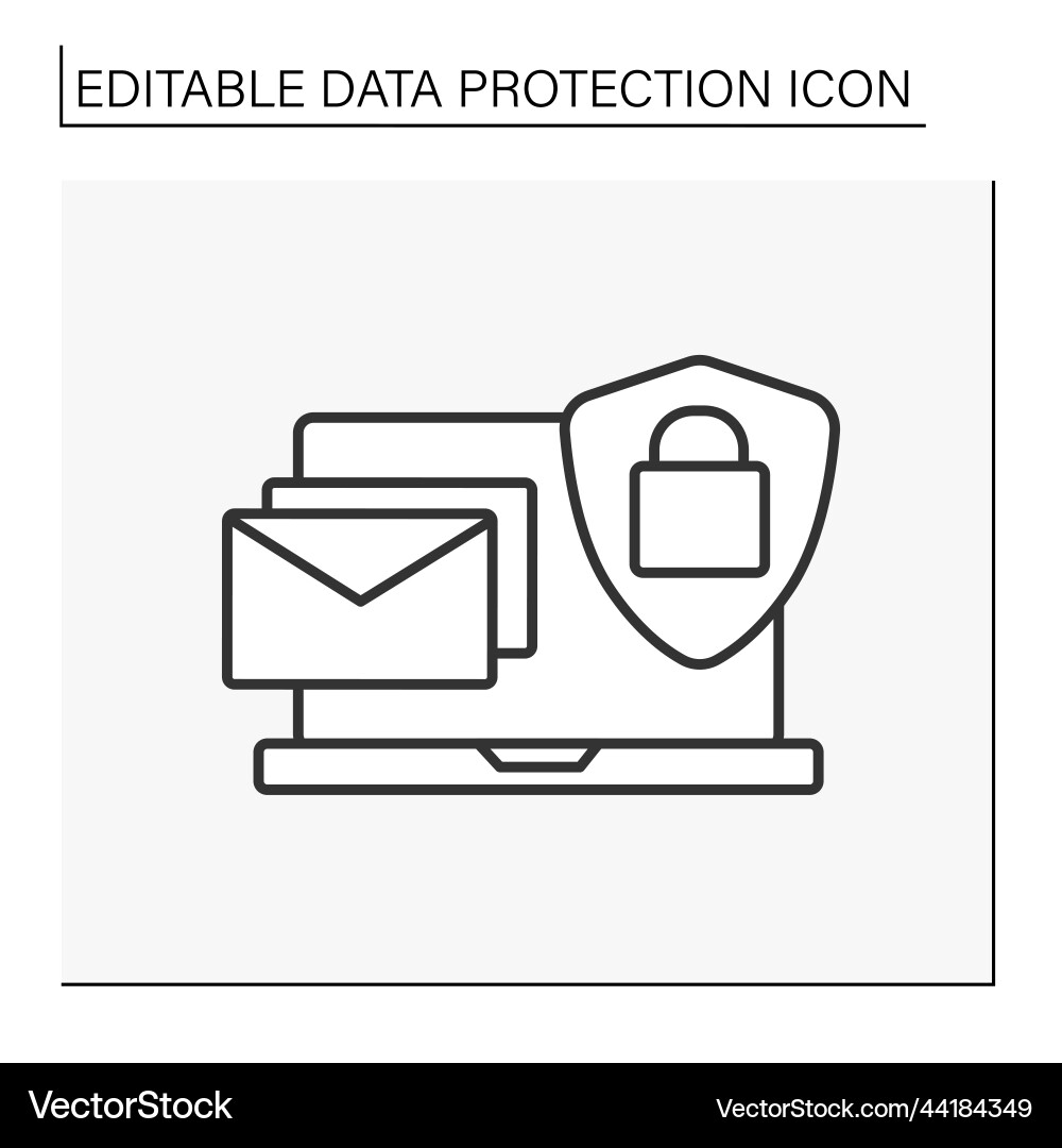Secure line icon Secure line icon vector image