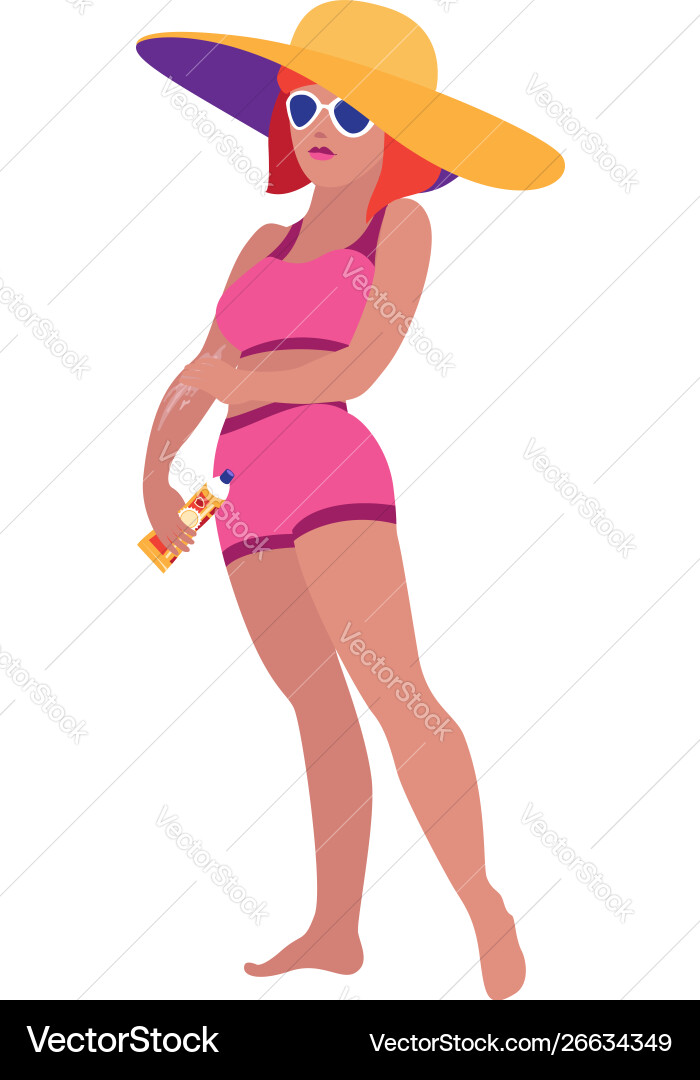 Sexy Frau Strand Hut Ikone Cartoon Stil Sexy Frau Strand Hut Ikone Cartoon Stil vektorbild