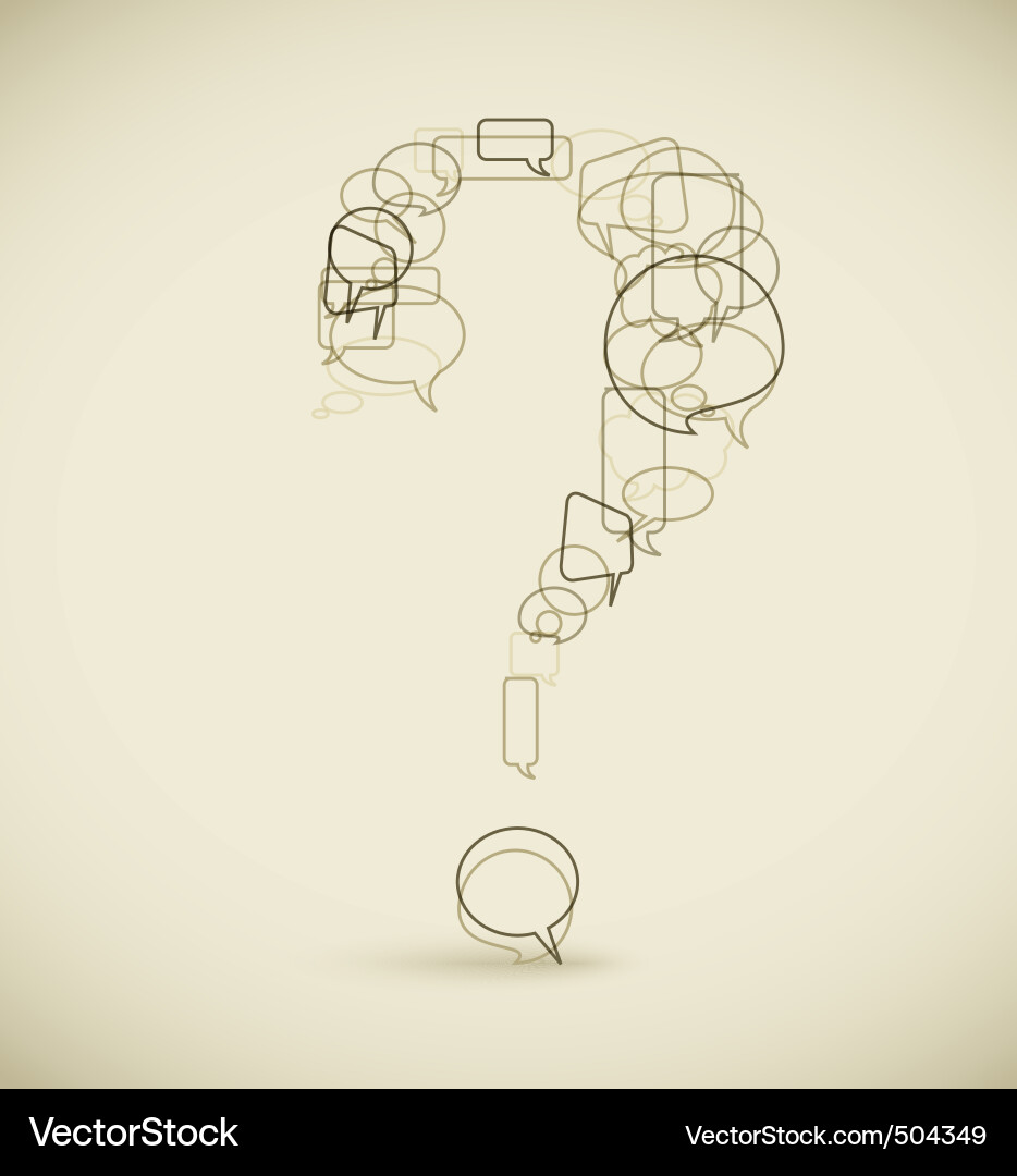 Speech Bubbles - Question Mark Vector Image