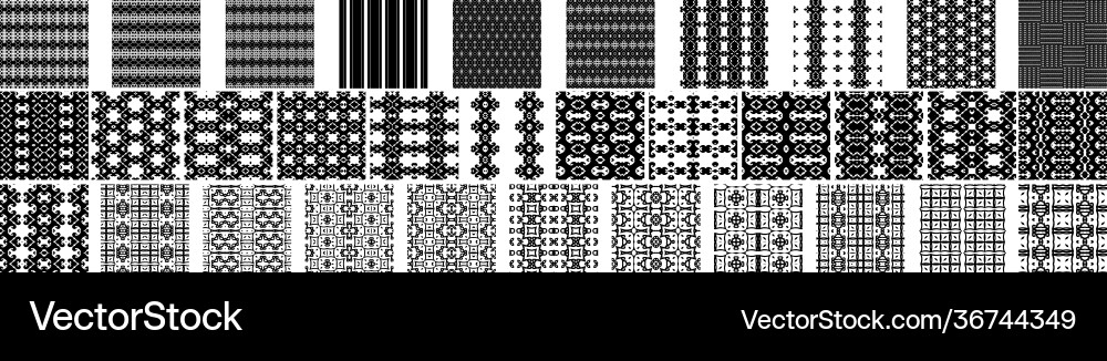 Universal different geometric seamless patterns Vector Image