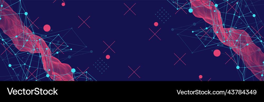 Wireframe background with plexus effect Wireframe background with plexus effect vector image