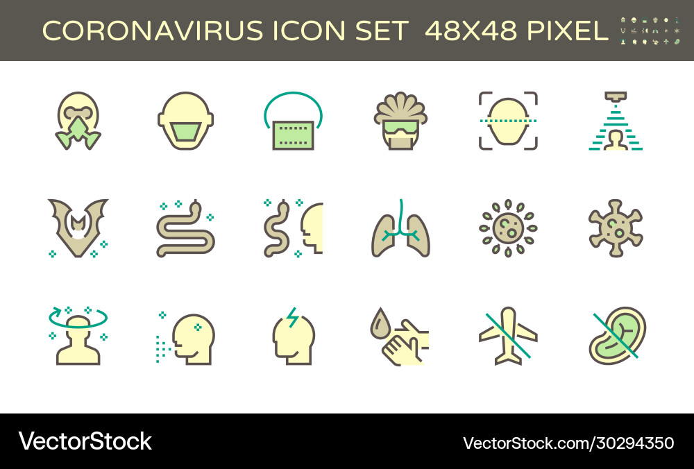 20200125 coronavirus icon green 20200125 coronavirus icon green vector image