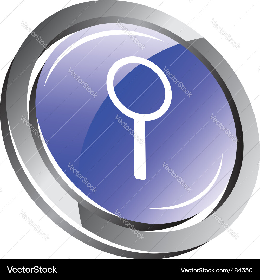 3d glossy button Vector Image