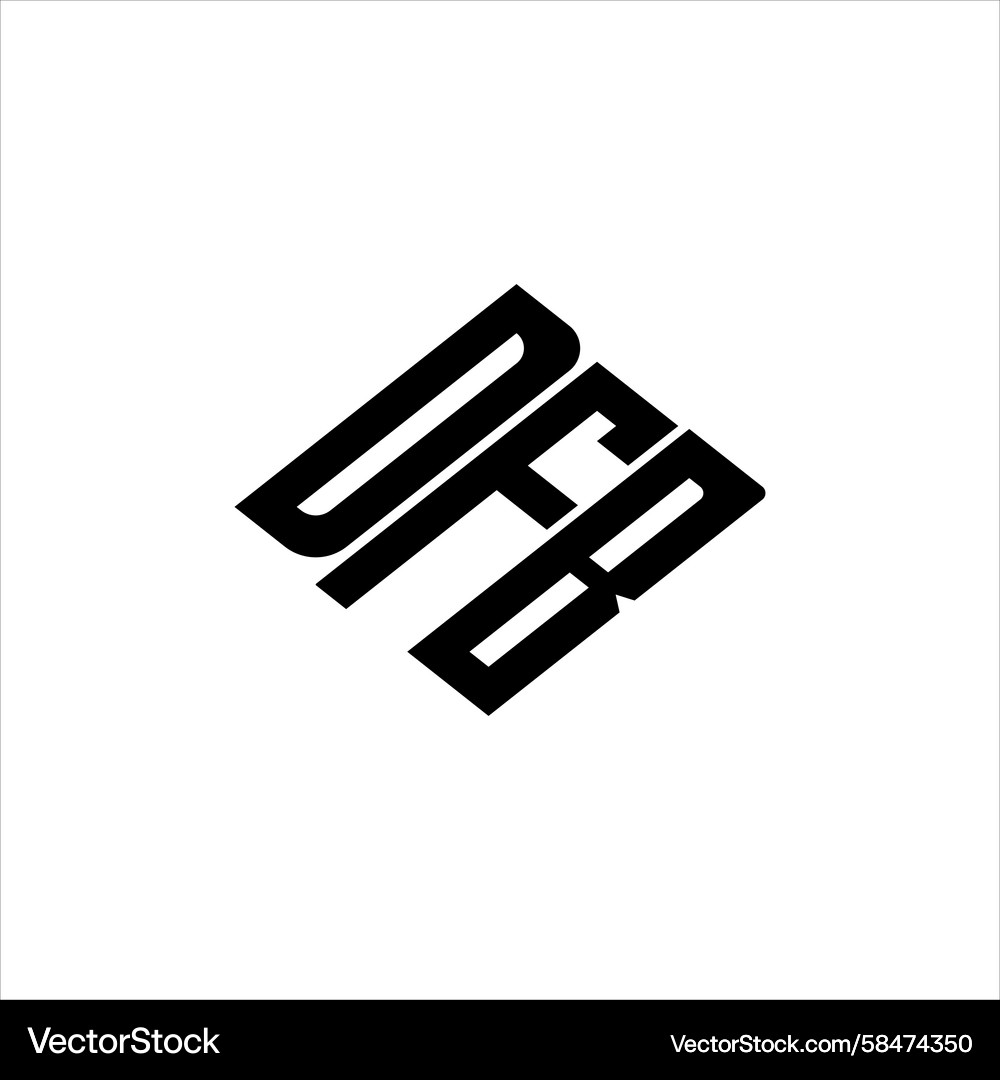 Abstract DFB Data Analysis Logo Vector Image